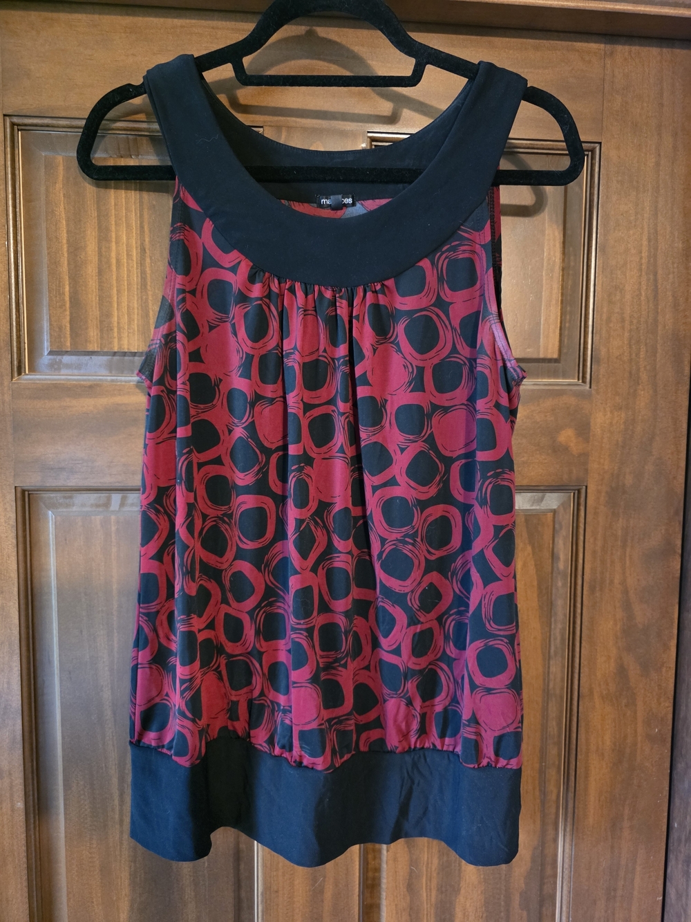 Maurices Red and Black Printed Tank